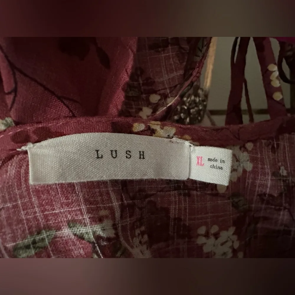 Lush Floral Print Red Women's Mini Dress (671) - Image 15