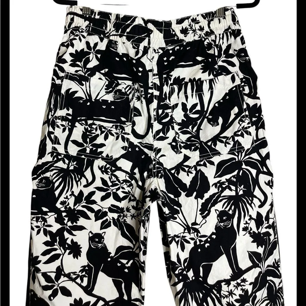NWT Anthropologie Maeve Tenley Twill Cat
Track Pants size M Black Size M - Image 10