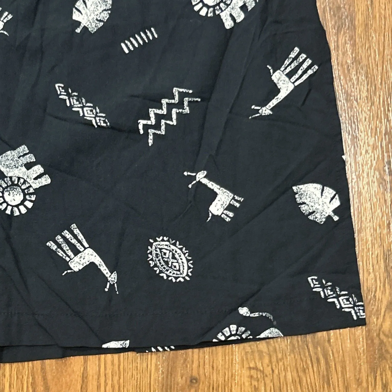 Leslie Fay Haberdashery Maxi Skirt Womens Small Petite Black Artsy Teacher - Image 4