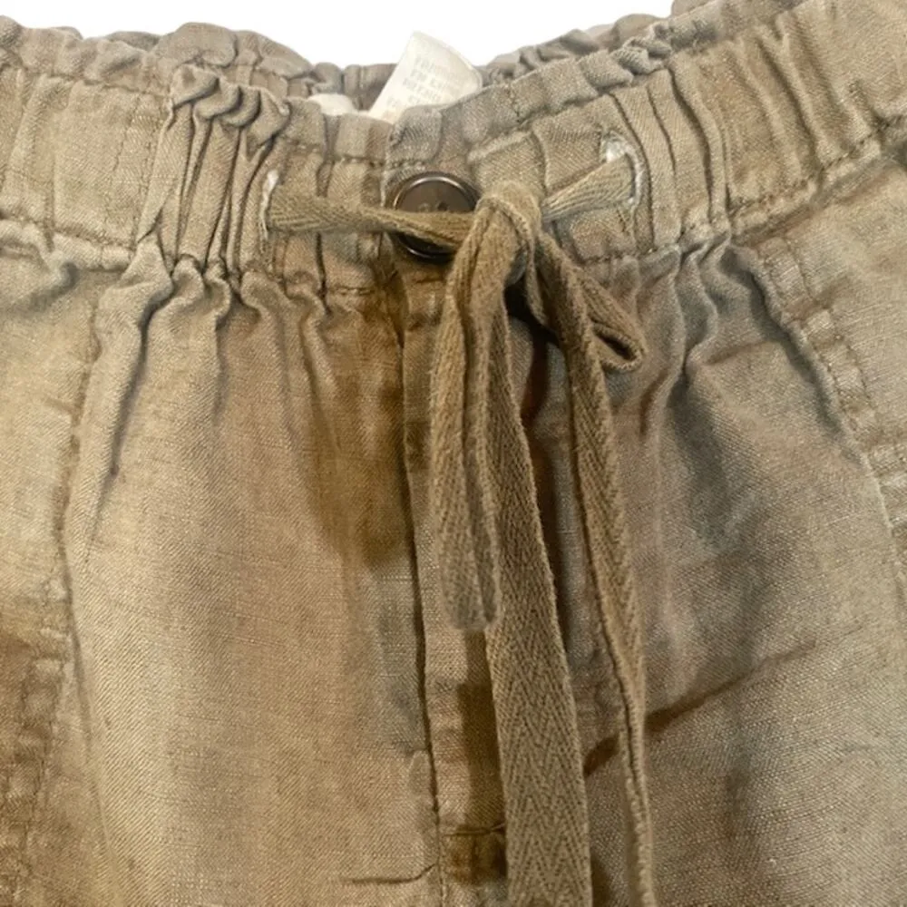 Forever 21 Drawstring Elastic Waist Basic Casual Shorts Olive Green Women Small - Image 4