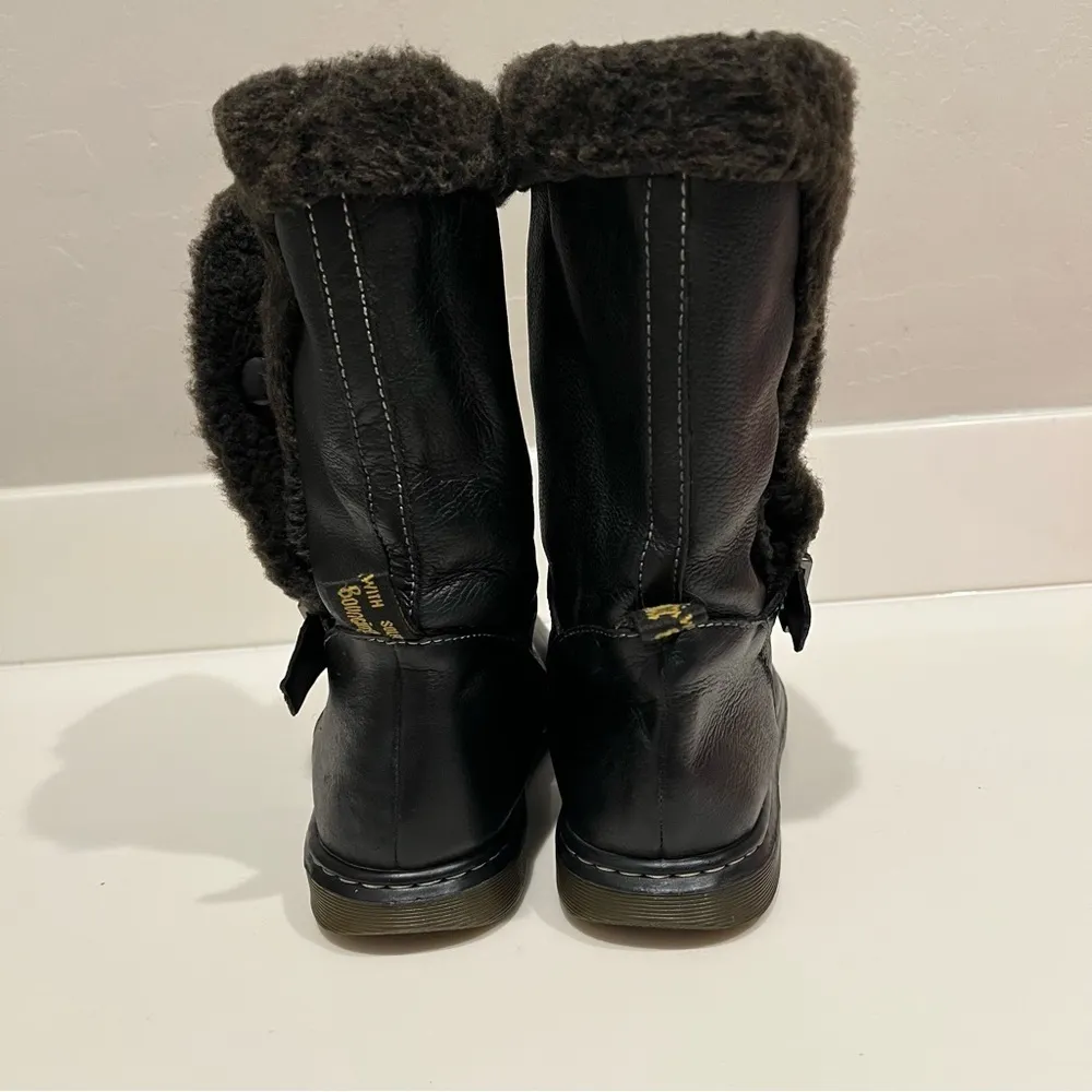 Dr. Martens Brielle Broadway ankle Boots,black, faux fur lining unisex 8L/7M - Image 7