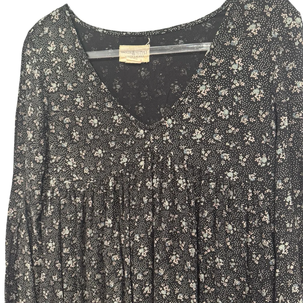 Denim & Supply Ralph Lauren Babydoll Bell Sleeve Cottagecore Y2K Dress - Image 3