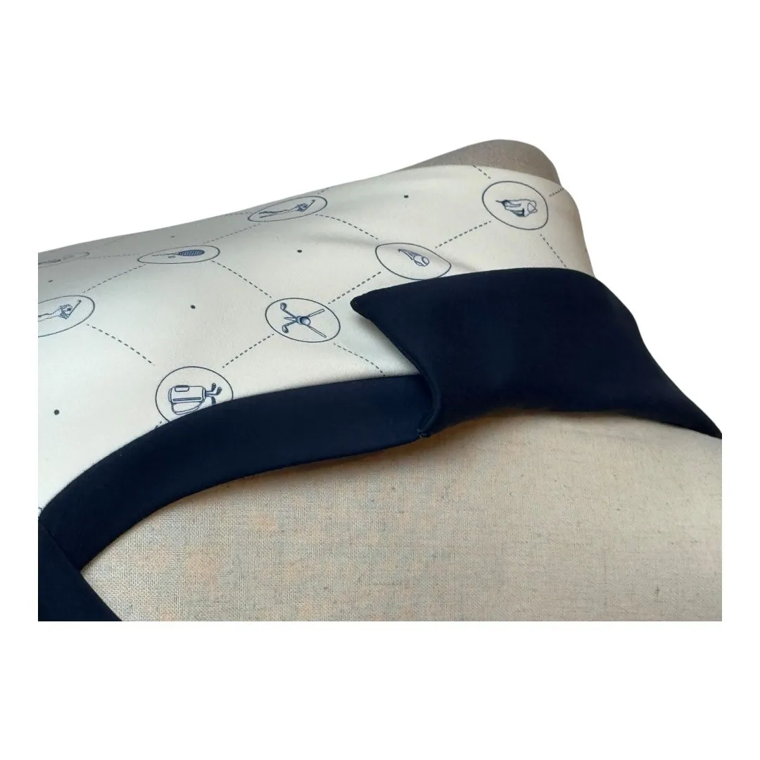 WeWoreWhat‎ Shirt Women Small Ivory Blue Sports Collared Crop Top Tennis Golf - Image 4