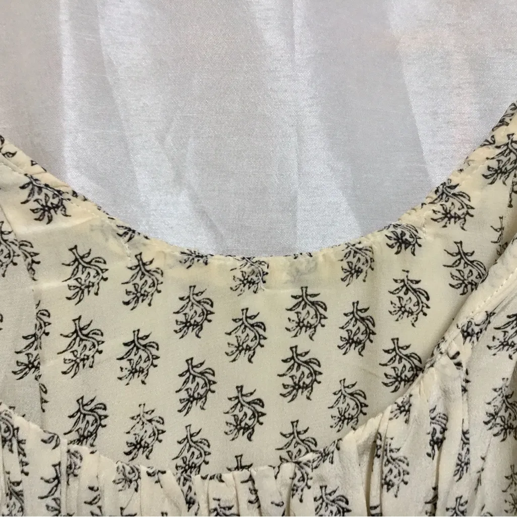 Madewell silk sun isle Moroccan floral mini dress size 8 whimsical babydoll - Image 7