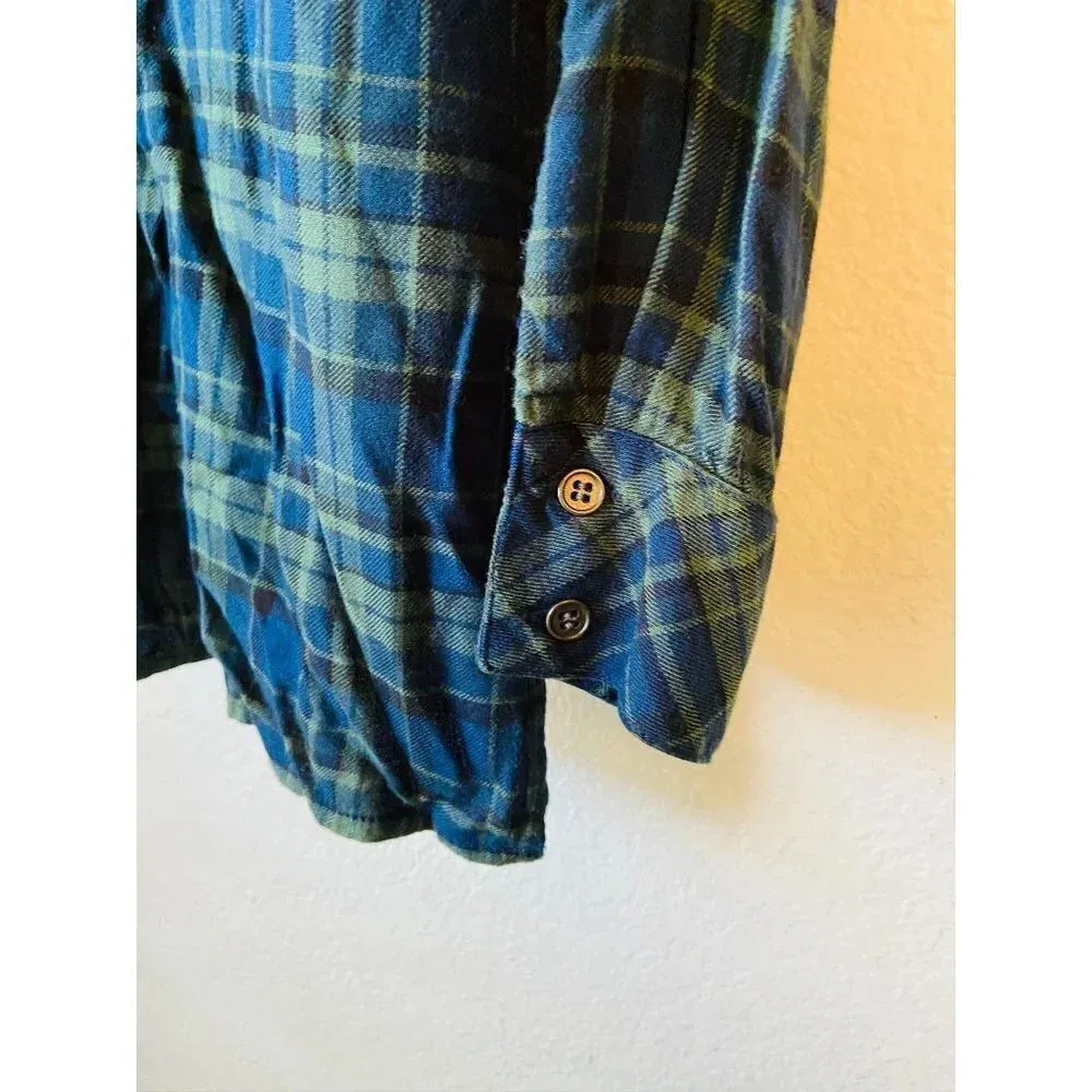 Michael Stars Plaid Boyfriend Button up Shirt Xsmall Womens Top - Image 8