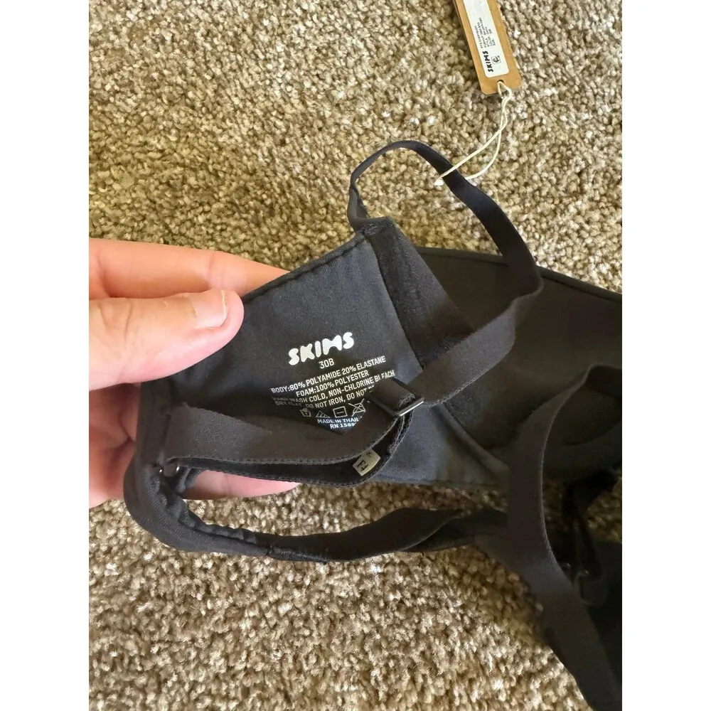 Skims Fits Everybody Push-up Demi Bra Size 30B Onyx - Image 6