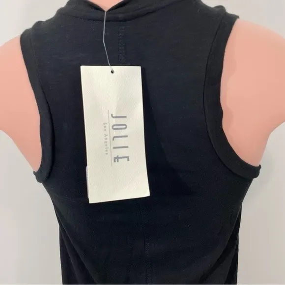 NWT Jolie Sleeveless Raw‎ Edge Tank Midi Dress Size SMALL Black - Image 3
