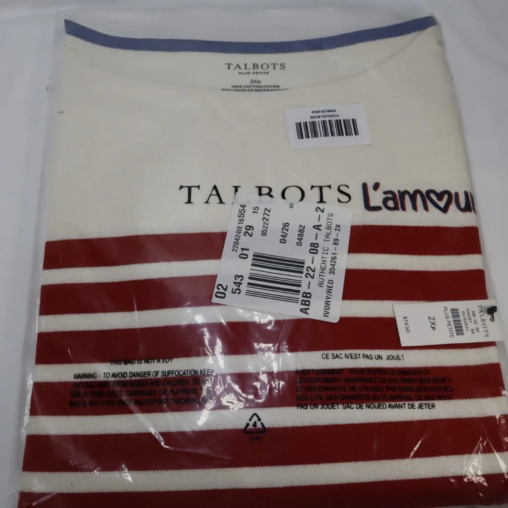 Bundle Lot of 4 New Talbots Long Sleeve Shirts Striped Size 2XP Petite 2X‎ - Image 3