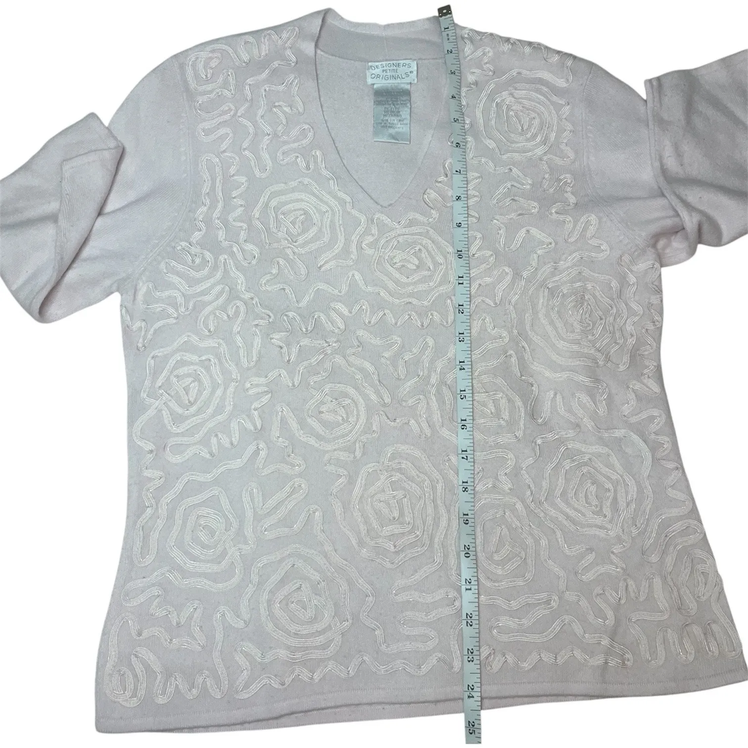 Blush Pink Embroidered Swirl V - Image 8