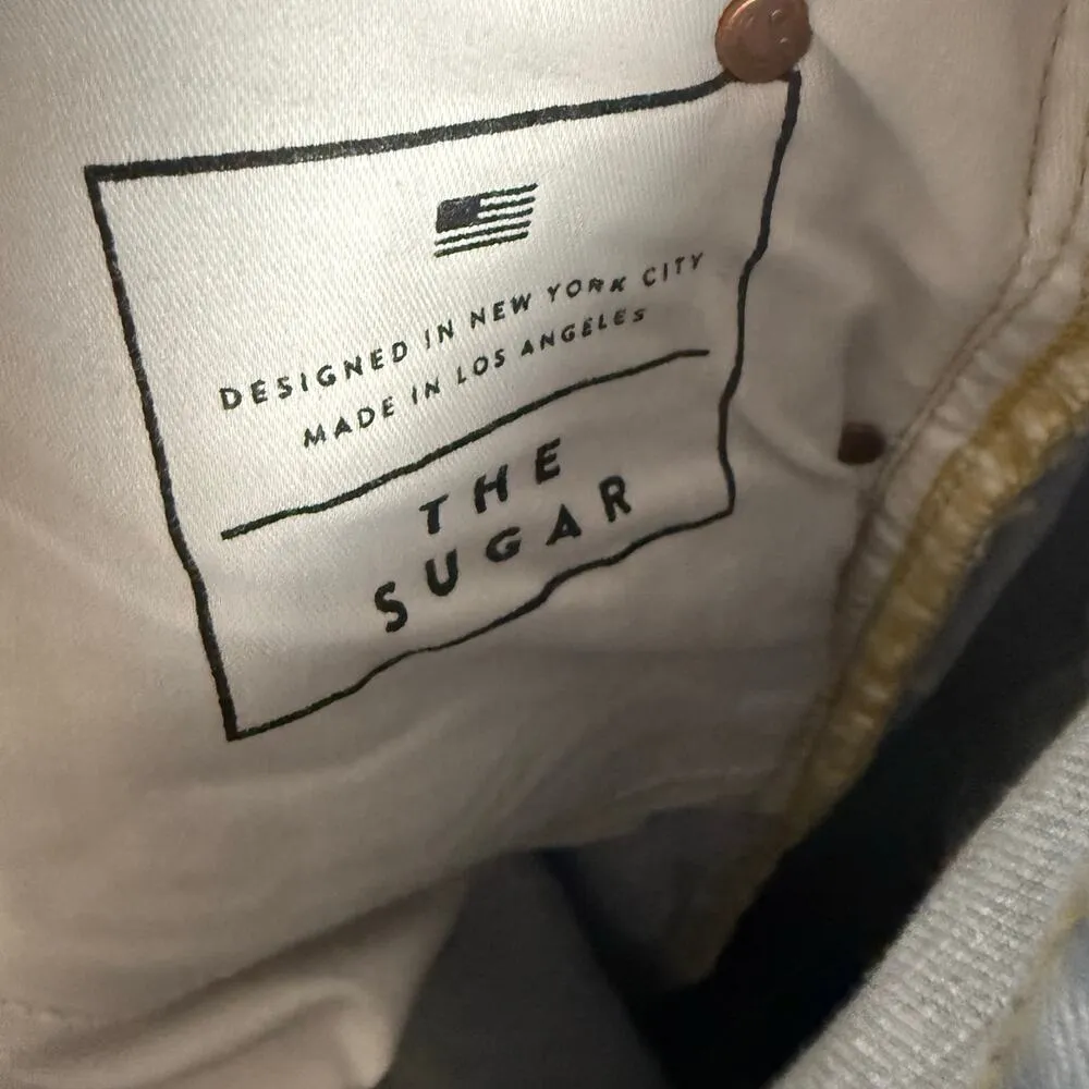 AYR The Sugar Summer 99 Light Blue Distressed High Rise Straight Leg Jeans 30S - Image 14