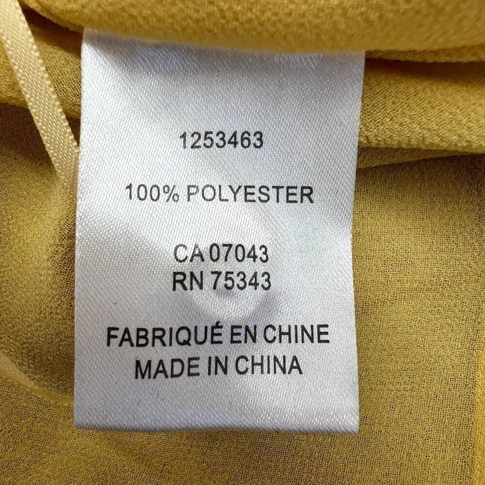 Cupcakes And Cashmere Yellow Floral Halter Top With Metallic Detail Size Small - Image 9