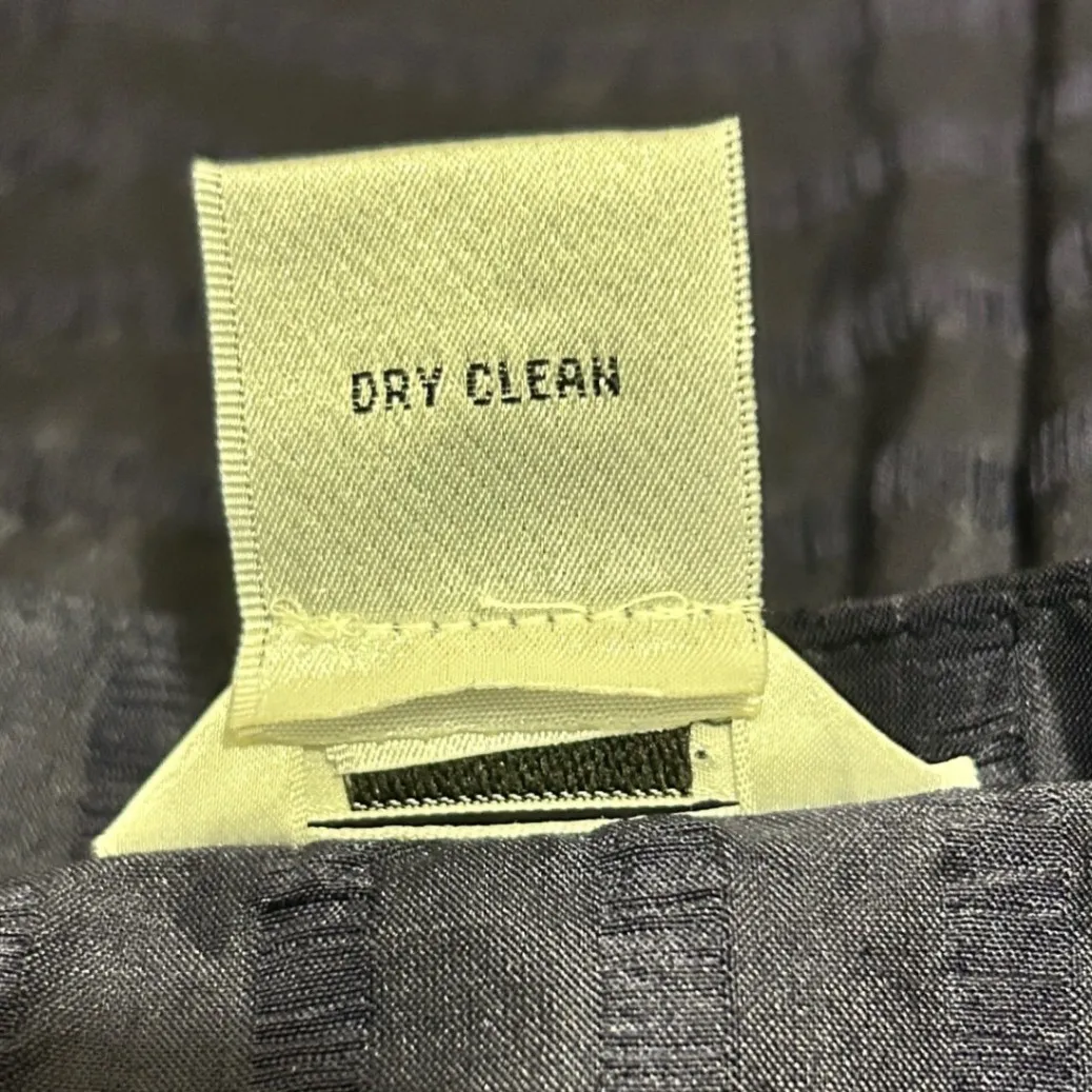 VTG Talbots Women Silk A Line Midi Skirt 20 Navy Textured Capsule Quiet Luxury‎ - Image 8