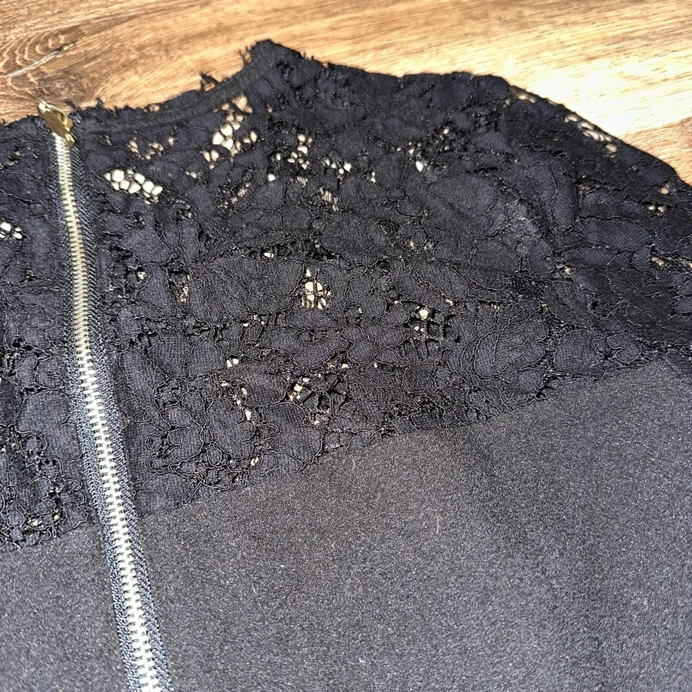 Marciano Black Lace Crop Top Blouse - Image 5