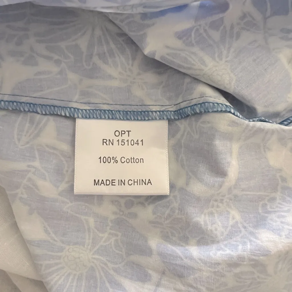 O.P.T Didi Mini Dress Blue Floral Size Large NWOT - Image 10