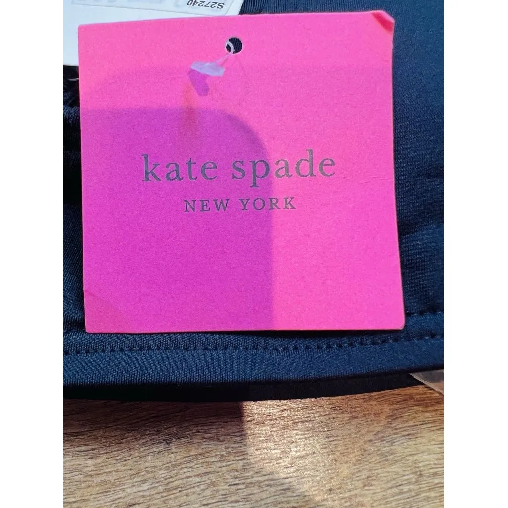 Kate Spade NY Scallop Wave One-Shoulder Bikini Top Large Black Purple NWT - Image 6