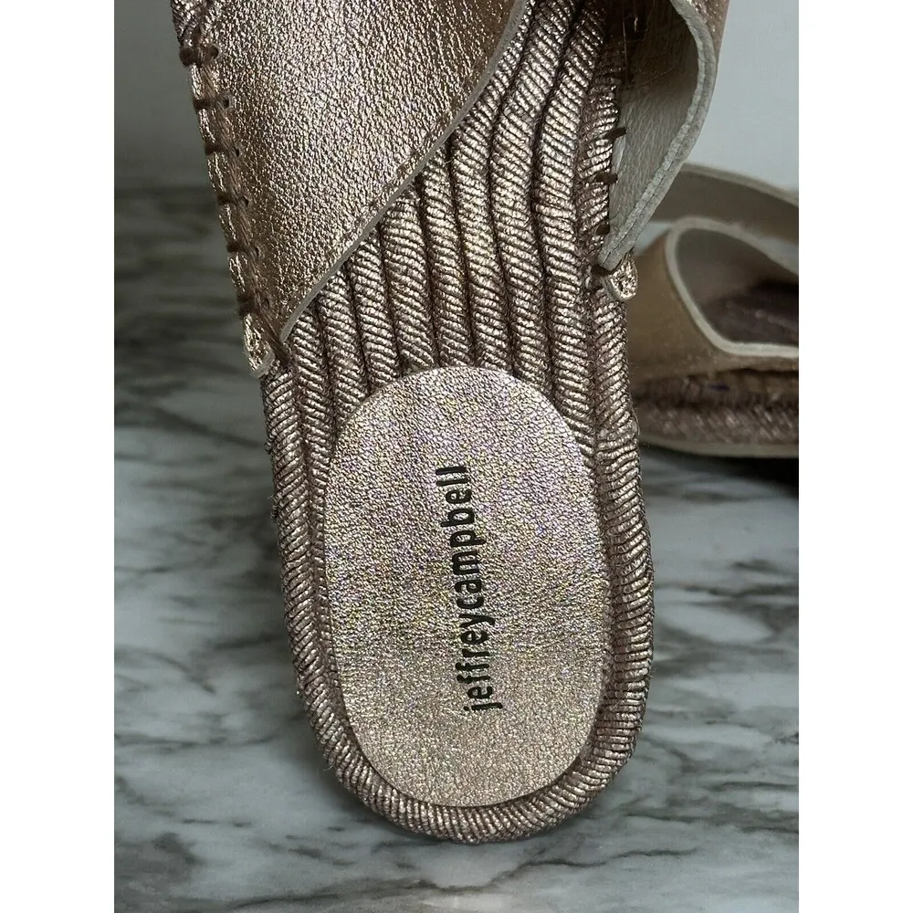 Jeffrey Campbell  MONADA  Espadrille Sandal Size 39 (US 8) Rose Gold NEW - Image 8