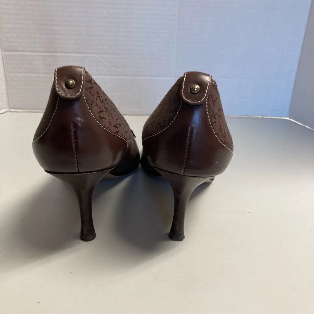 AK ANNE KLEIN, Mallistonm, Brown Heels, Size 9.5 M,TSO 0107, pointed toes,‎ - Image 9