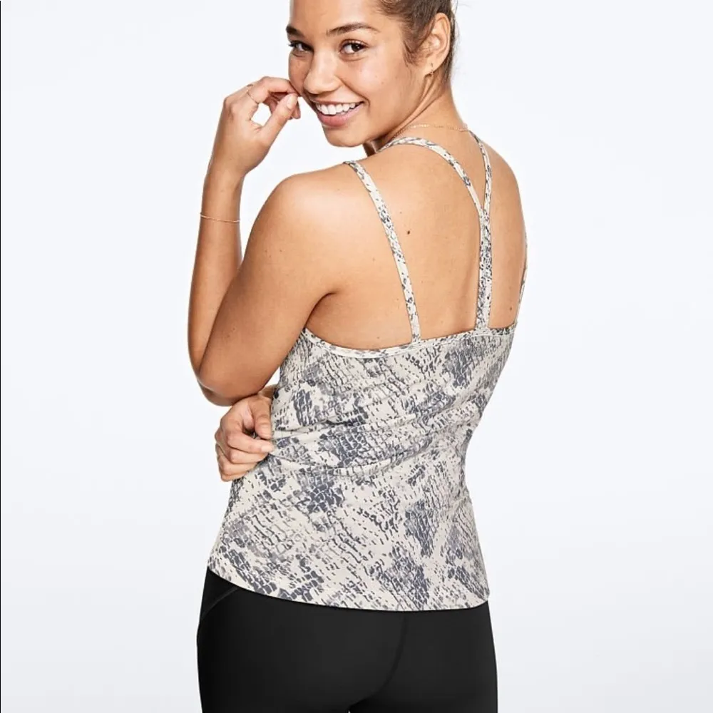VICTORIA’S SECRET Buttery Soft Brami Tank Top in Grey White Snakeprint XSmall - Image 2