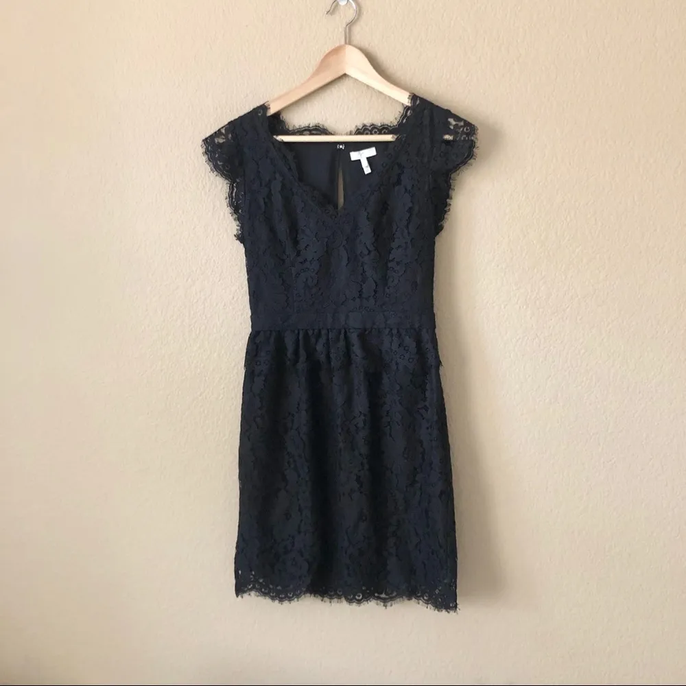 Joie Lebanon v neck Lace Dress black Xs - Image 14