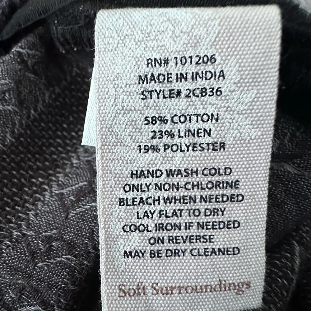 Soft Surroundings Beatrice Jacket Beaded Cardigan
Open Front Sz large 2CB36 Gray - Image 5