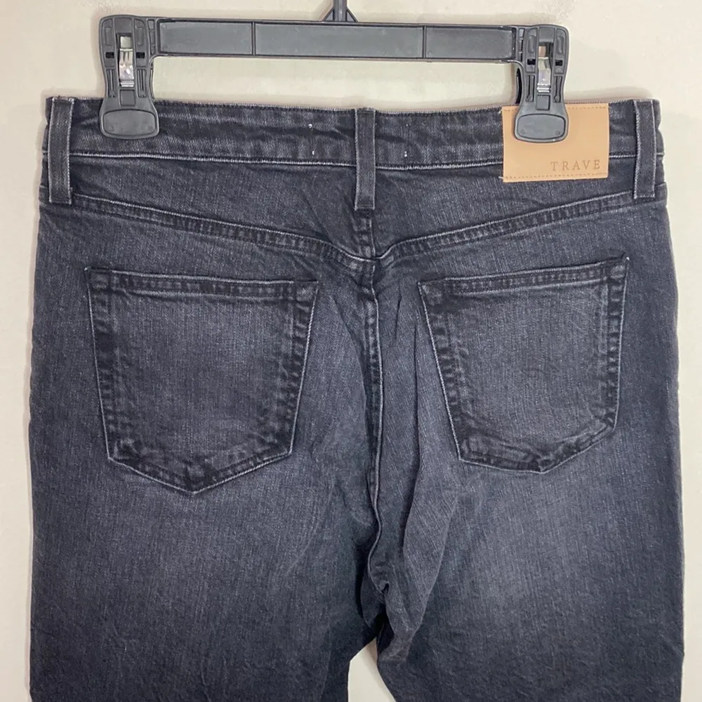 Trave Constance straight tapered released hem jeans in on the road again wash 32 Black - Image 6