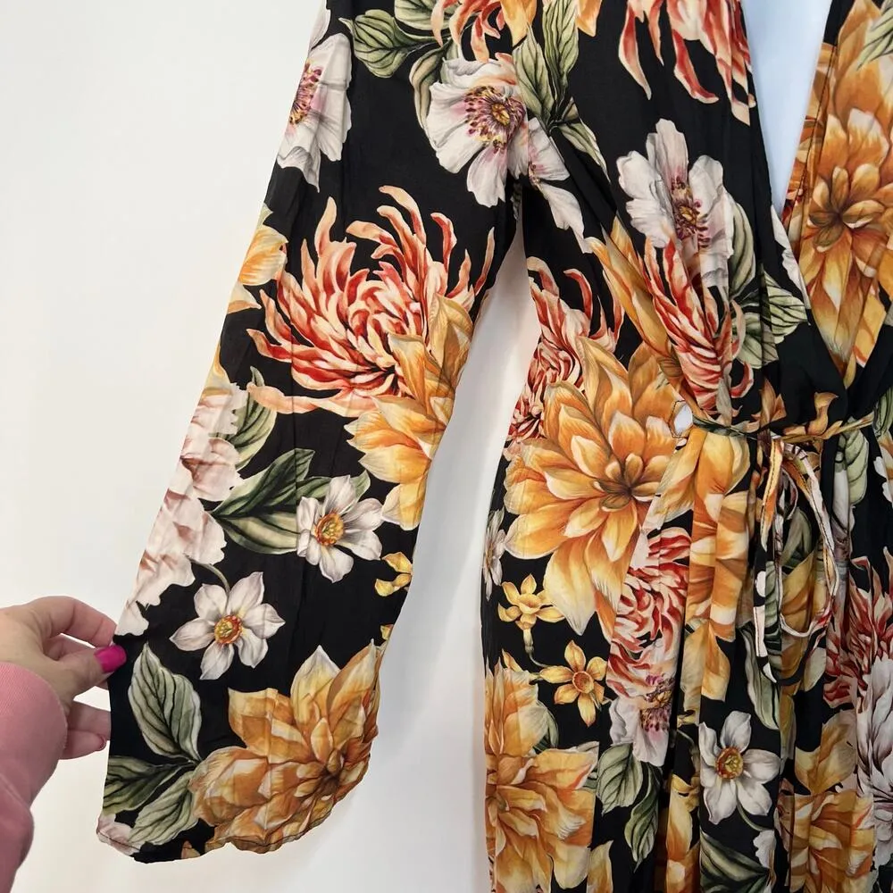 Maaji Glorious Garden Moonbow Maxi Kimono Swim Coverup Tropical Size M Floral - Image 12