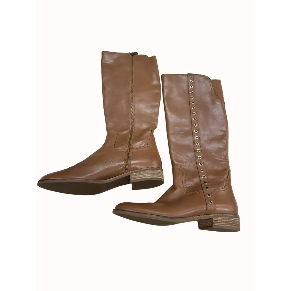 Michael Kors women’s over knee brown studded leather boots size 10M SKU 4654 - Image 6