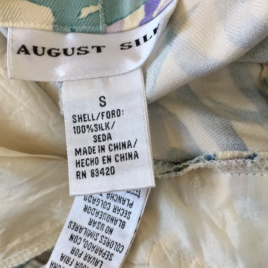 August Silk FINAL MARKDOWN Ladies  cropped silk slacks small - Image 6