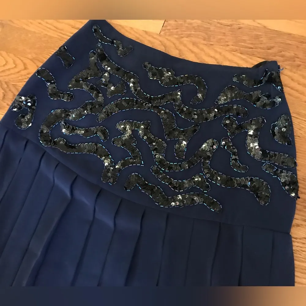 Vintage Della Roufogali yoke skirt and blouse in blue vintage size 10 - Image 10