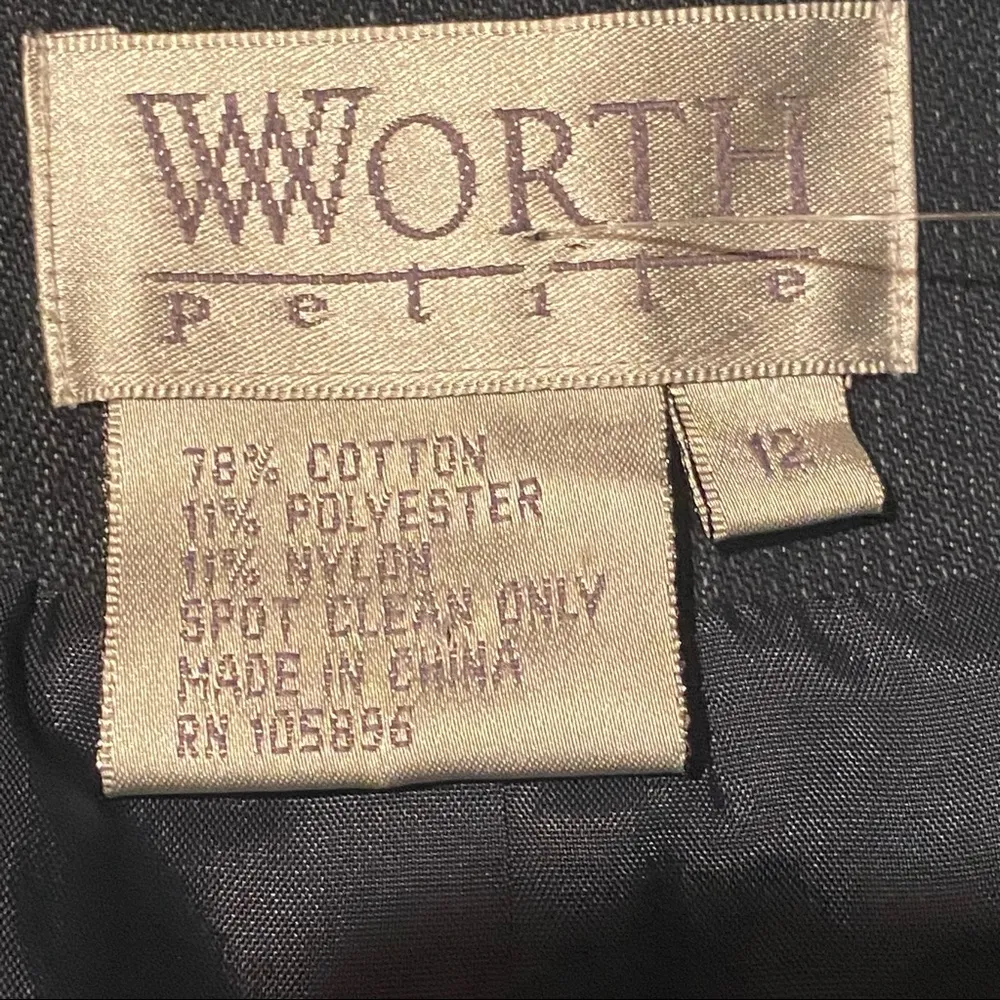 Worth Embroidered Floral Petite Denim Jacket Blue Size 12P - Image 16