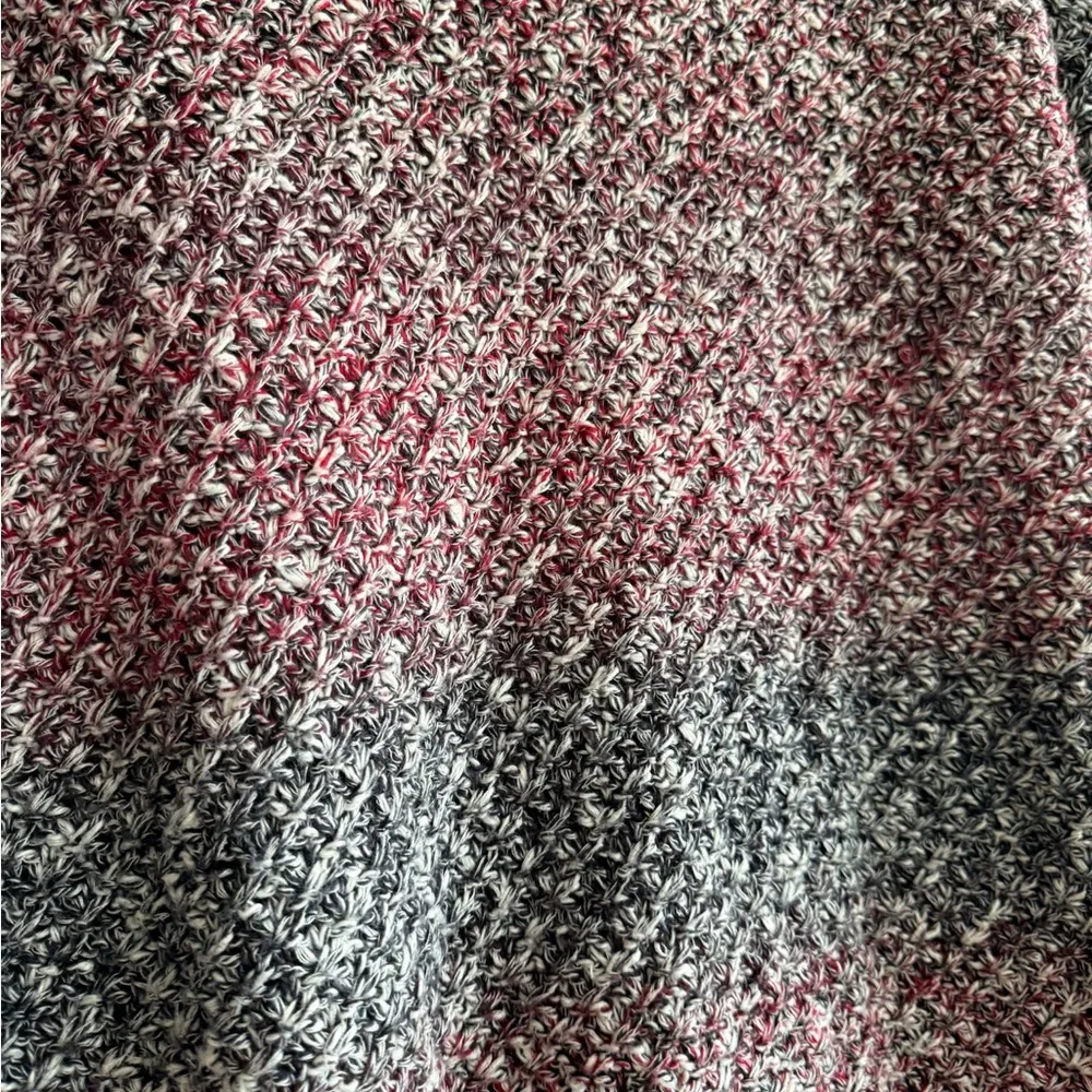 Bass Cozy Knit Sweater Marled Burgundy Purple Soft Winter Pullover Knitted Large Red - Image 2