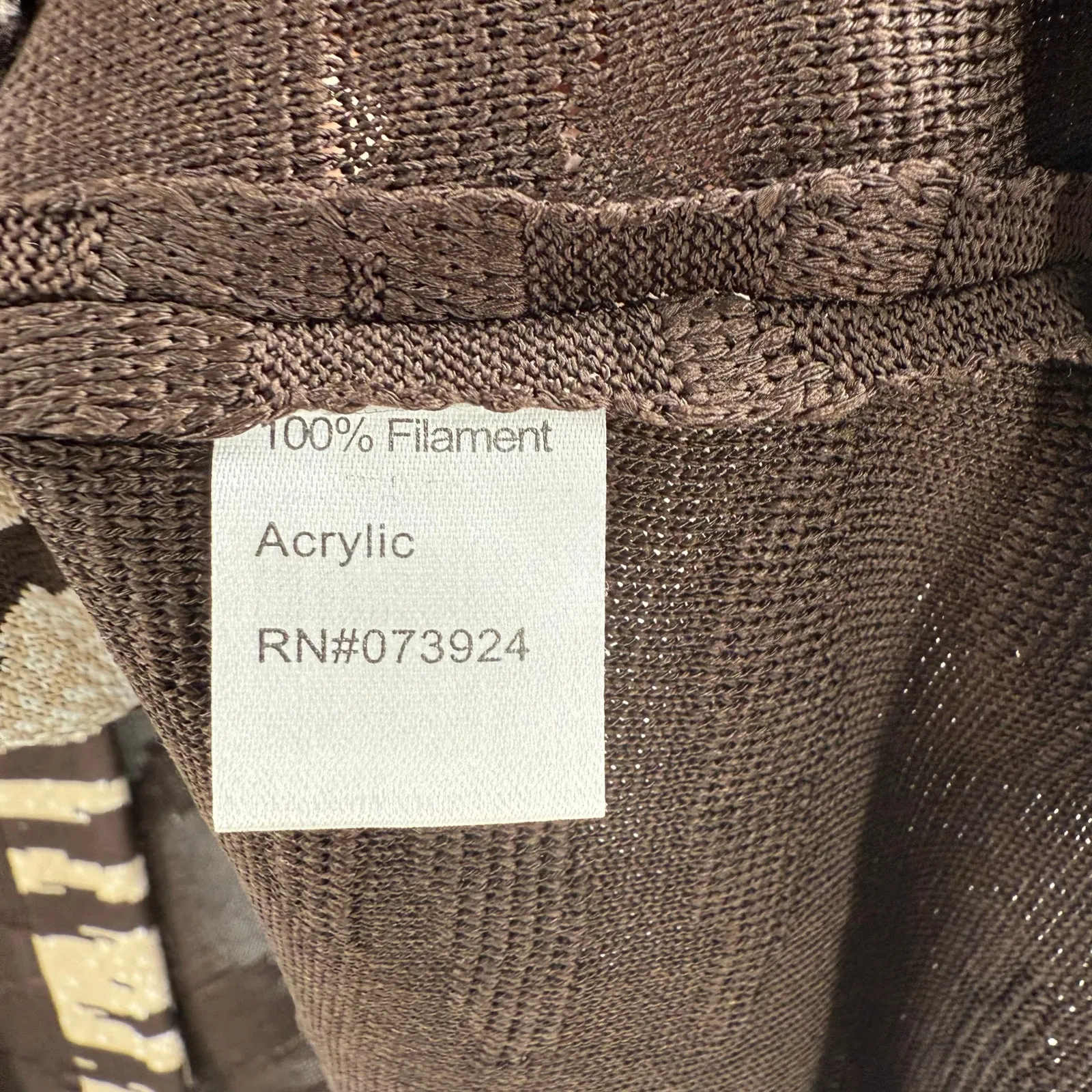 Ming Wang Cardigan Blazer Jacket Size Extra Small Brown Zebra Knit Career Office - Image 13