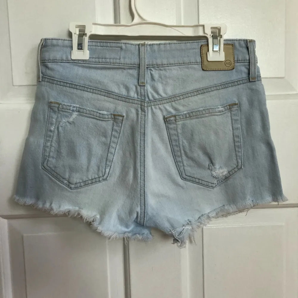 AG Jeans The Bryn Ex-Boyfriend Cut Off Jean Shorts Light Blue Wash 24 Women’s - Image 3