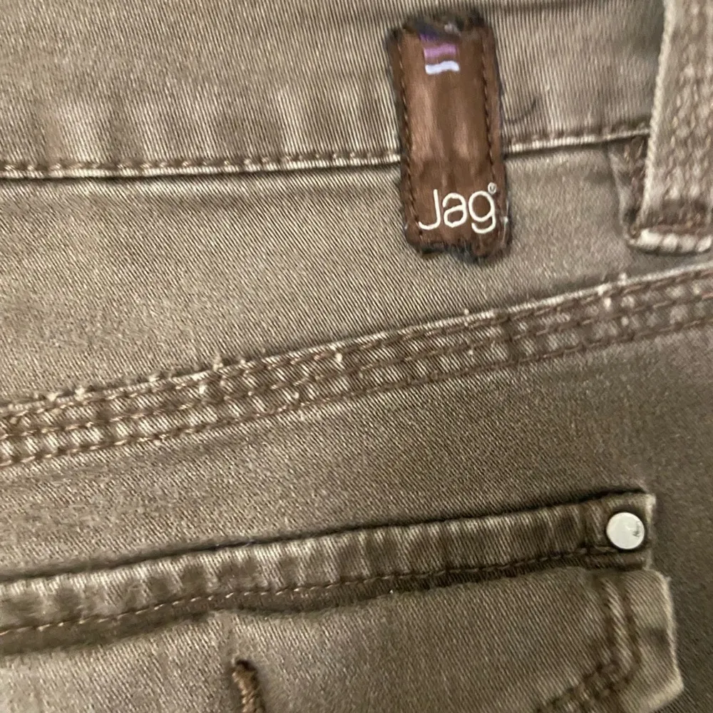 Jag cropped pants women’s size 6p stretch khaki color - Image 6