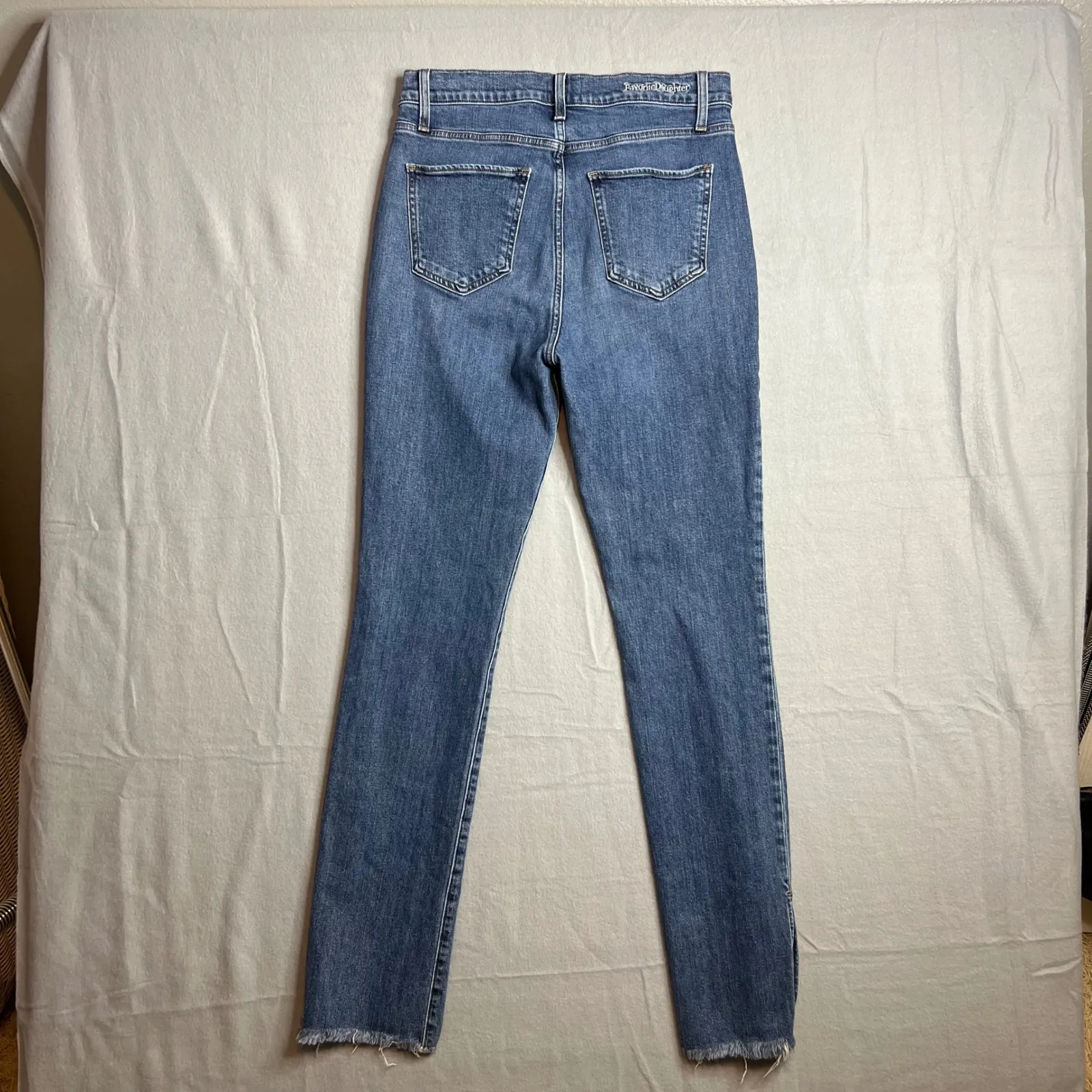 Favorite Daughter Valentina Tower Super High Rise Cigarette Jeans‎ Size 31 Blue - Image 5