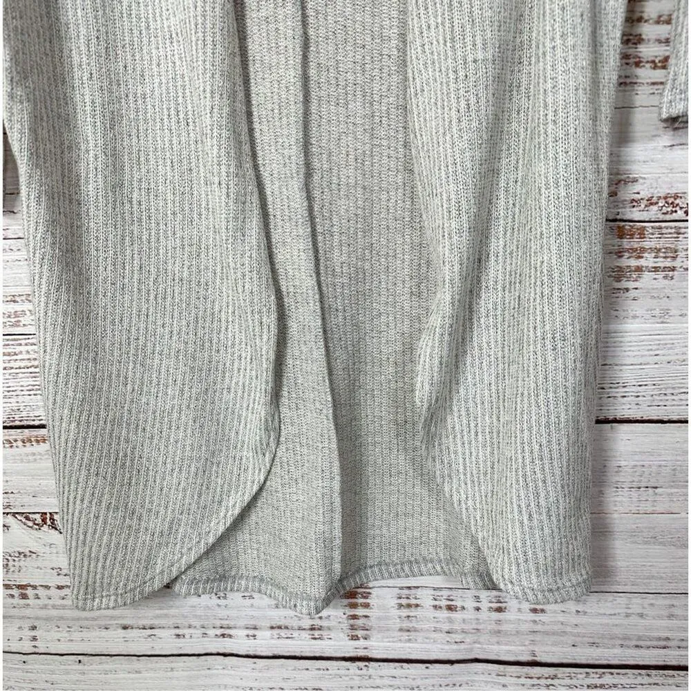 Stitch Fix Allison Joy Women's Open Front Tight Knit Cardigan Sweater Gray Small - Image 3