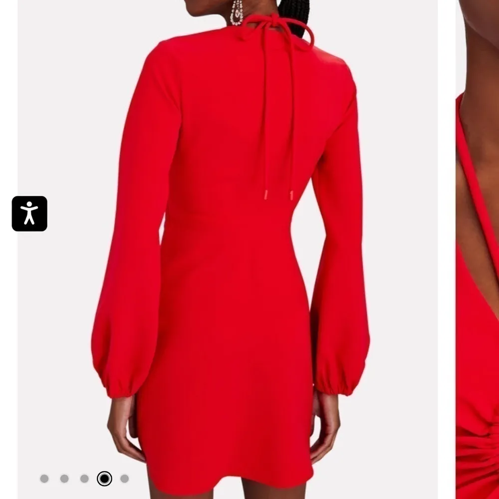 NWOT A.L.C. Womens Leslie Red Cut-Out Plunge Party Mini Dress sz 4 - Image 3