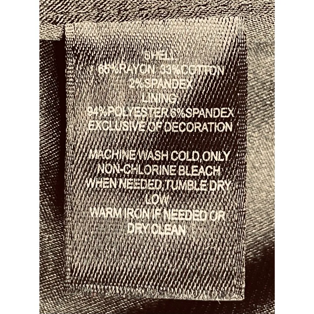 Black House White Market Strapless Faille Ruffled Hem Black Dress size 6 NWT - Image 8