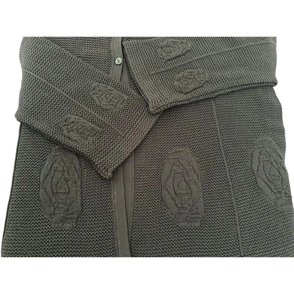 Coelian cardigan knitted fabric and features a scoop neckline,size M Brown Size M - Image 4