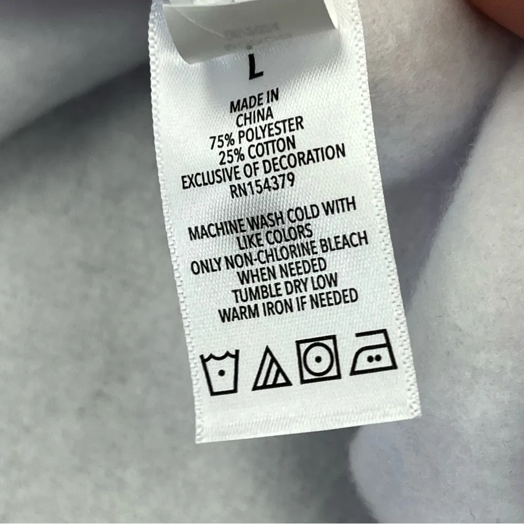 Aeropostale White USA Oversized Crew Sweatshirt Womens Large Patriotic NEW *FLAW - Image 7