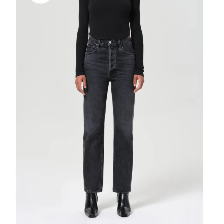 AGOLDE 90'S Pinch Waist High Rise Straight Kick Flare in Panoramic Size 29 - Image 7