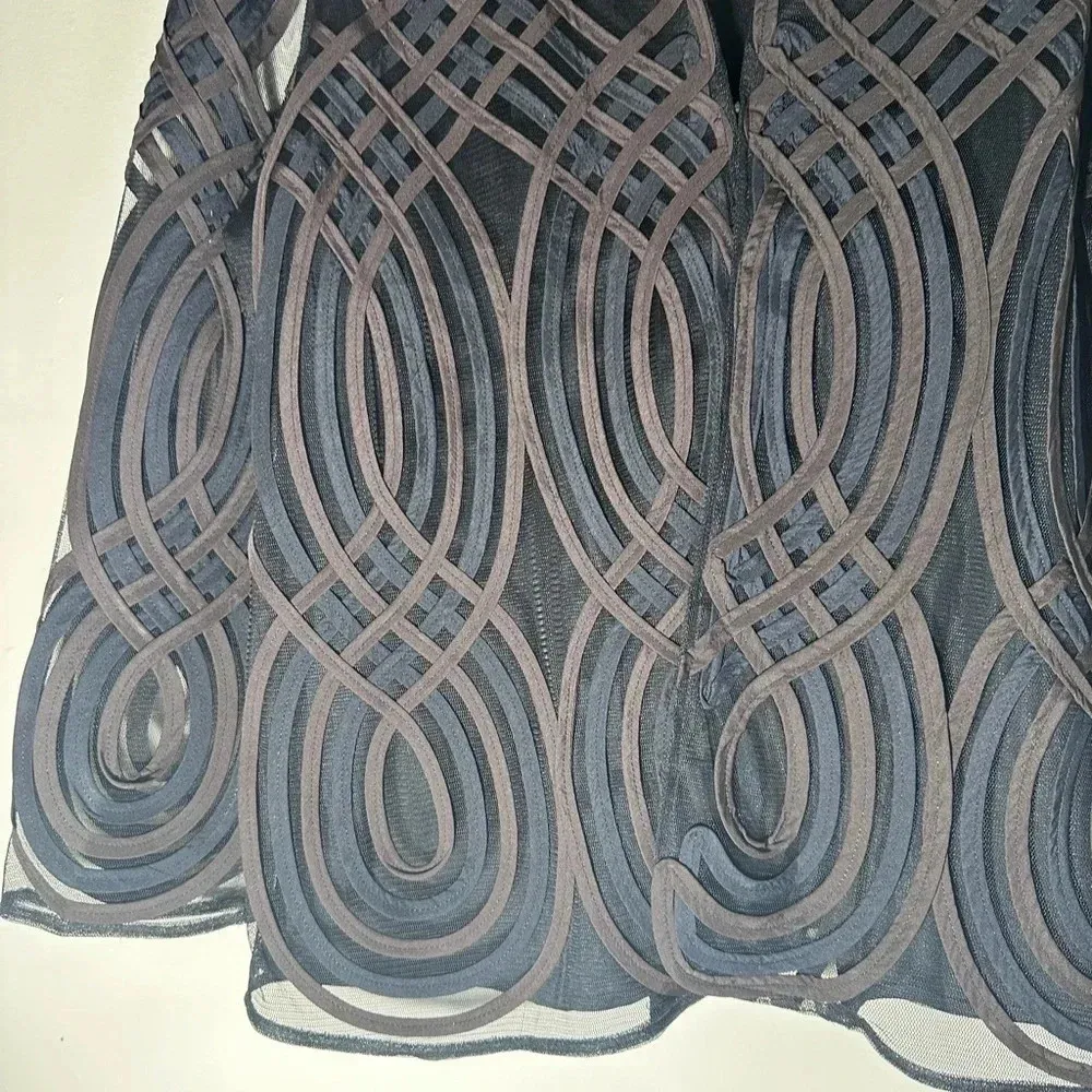 Chico’s travelers Neutral Swirl strip jacket brown navy size 1 8/10 NWT - Image 8