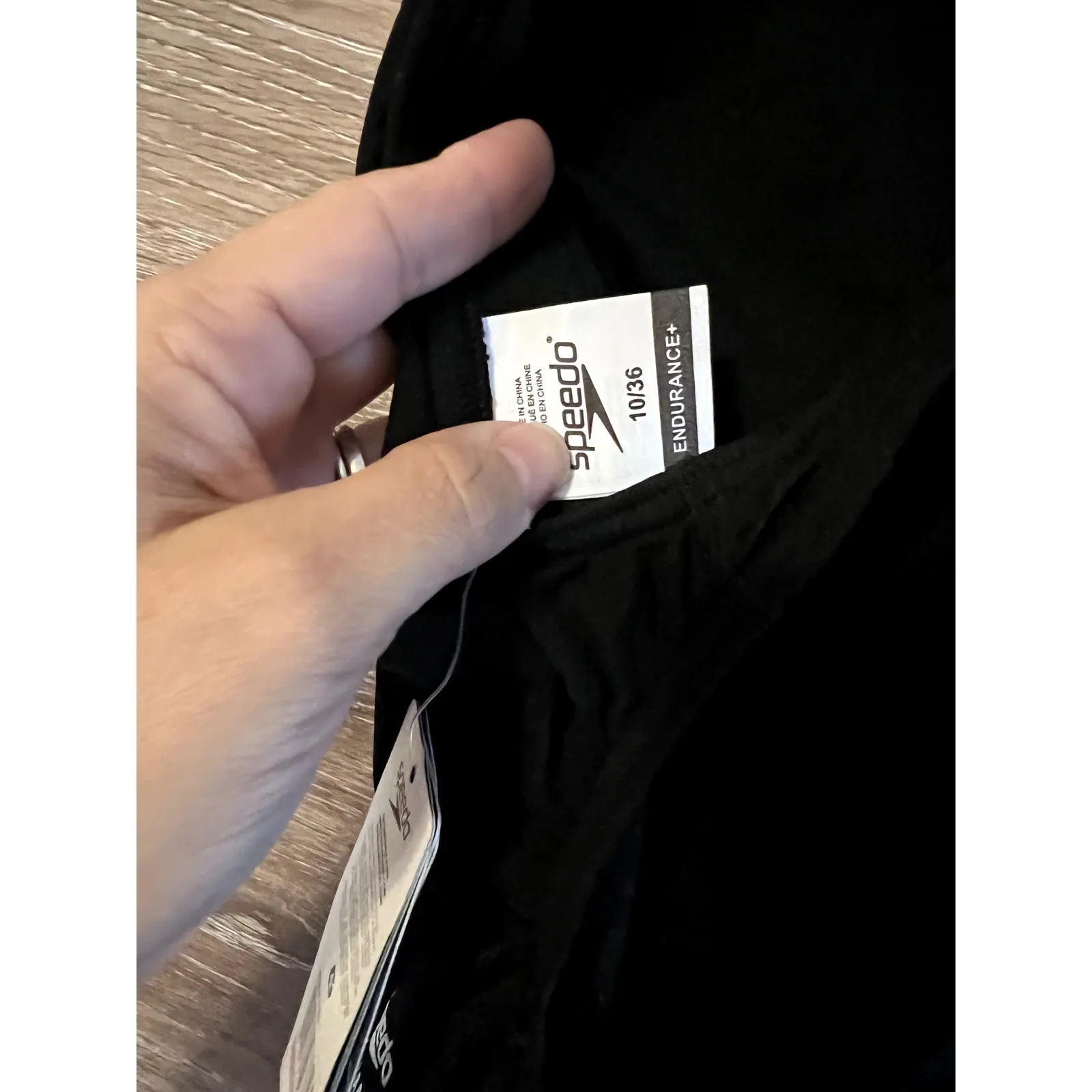 Speedo Endurance Swimsuit Black Size 10/36 Competition NEW one piece opened back - Image 5