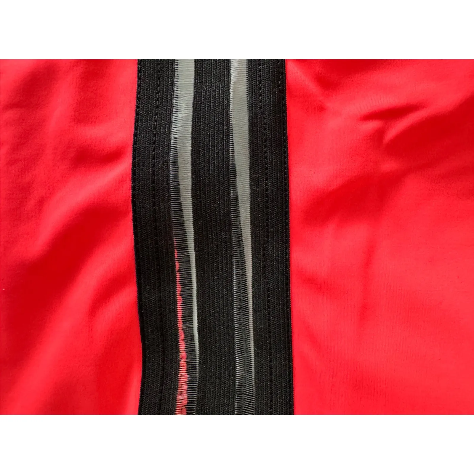 Emme Jordan One Piece Swimsuit Criss Cross Neon Pink Black Mesh‎ Size S - Image 5