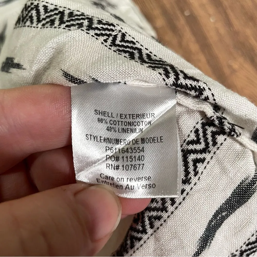 Alice + Olivia Off The Shoulder Tula Mini‎ Dress Linen Southwest Womens Medium - Image 7