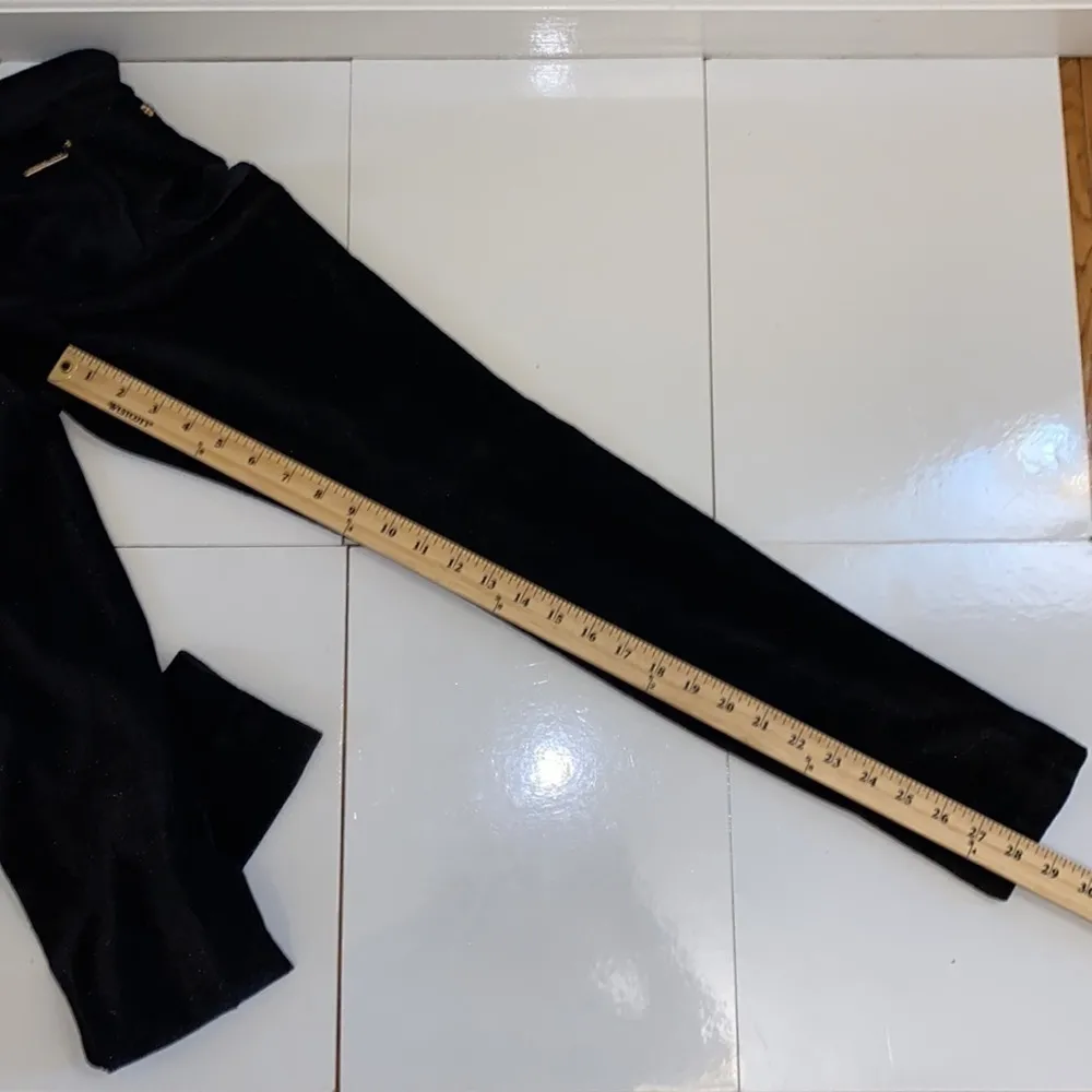 Michael Kors stretch cotton velvet corduroy jeans.Black with gold threads.Size S Black - Image 8