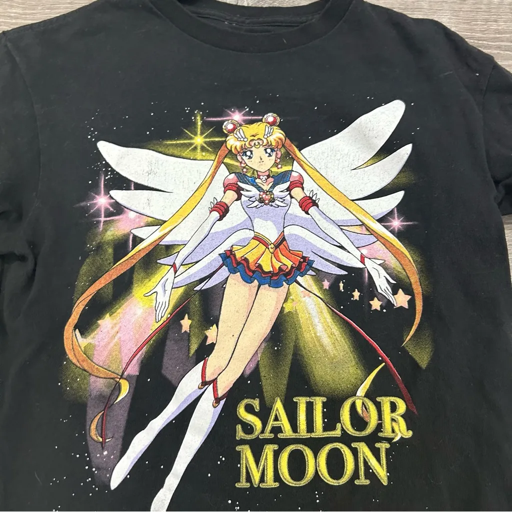 Sailor Moon Graphic Black Tshirt Size S - Image 2