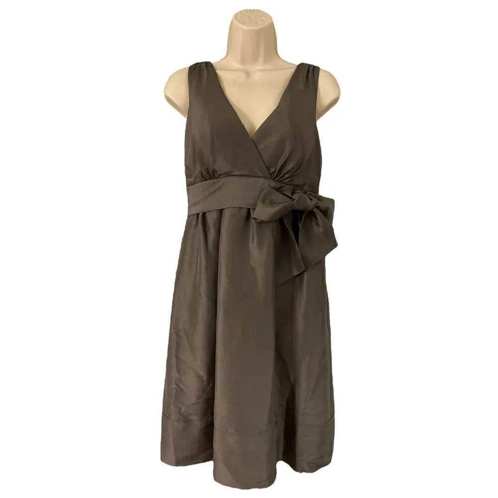 Jenny Yoo Woman's Silk Gray Cocktail Formal Dress Size 4 - Image 3