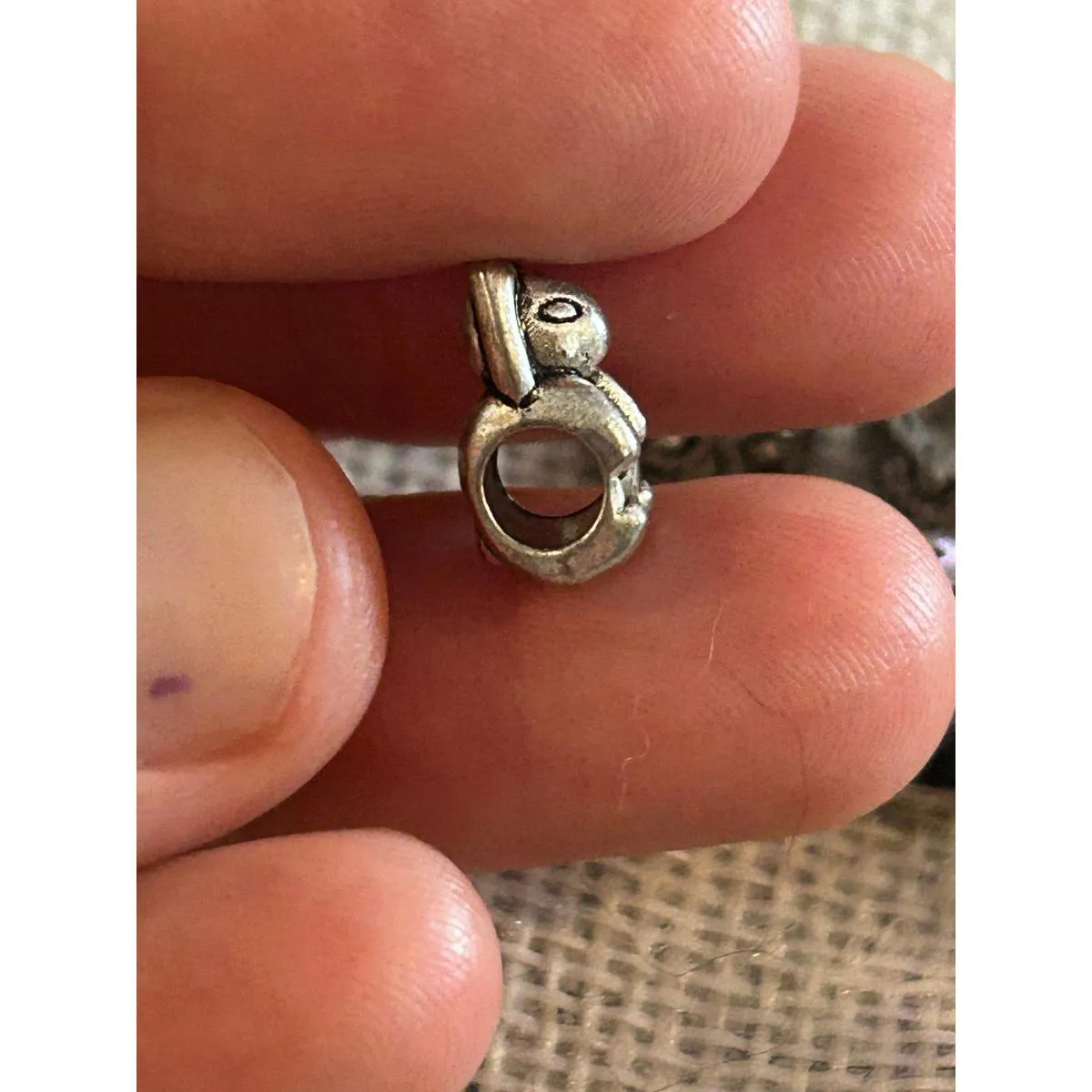 A493 charm bracket silver plated 5 pcs Gray - Image 3