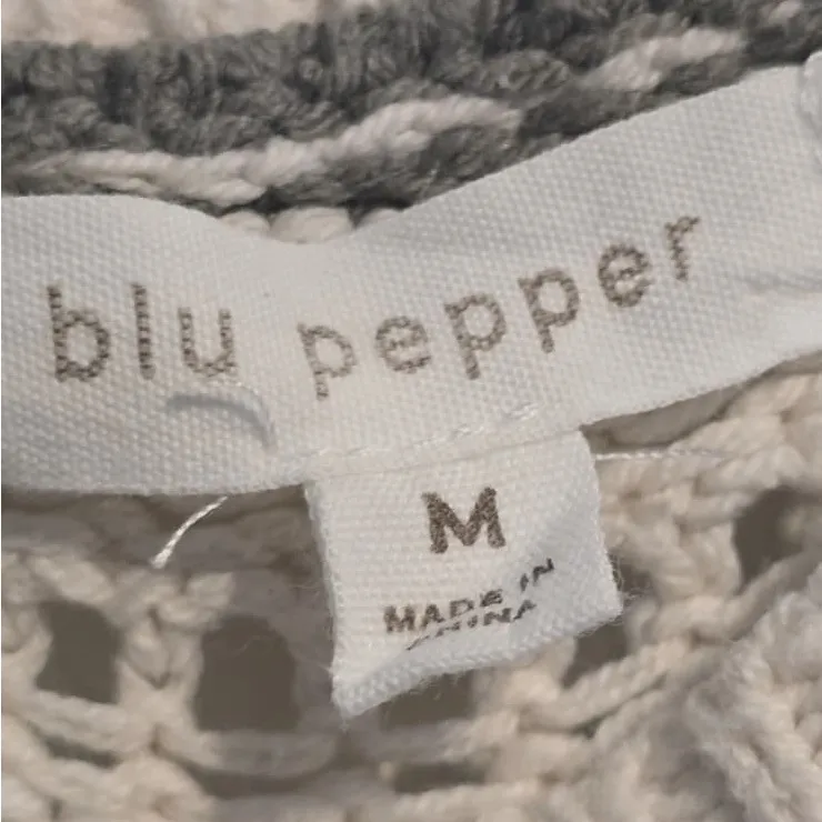 Blu Pepper Cream and Gray Knit Top - Image 8